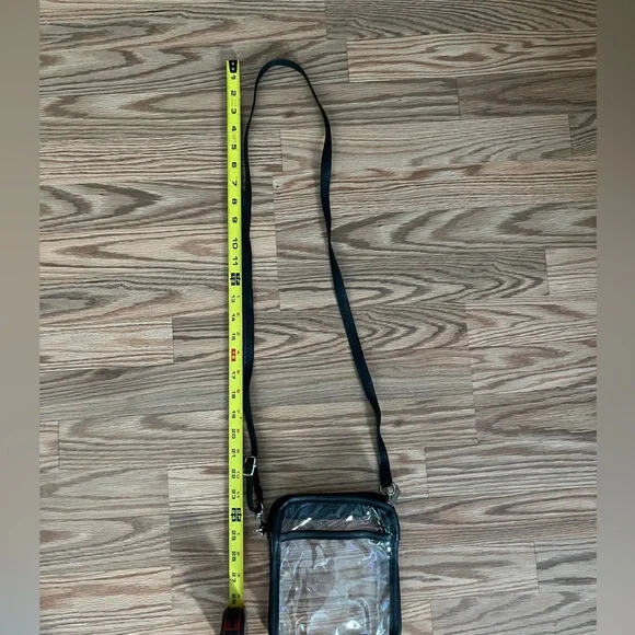 Clear and Black Crossbody Handbag Purse - Picture 5 of 5